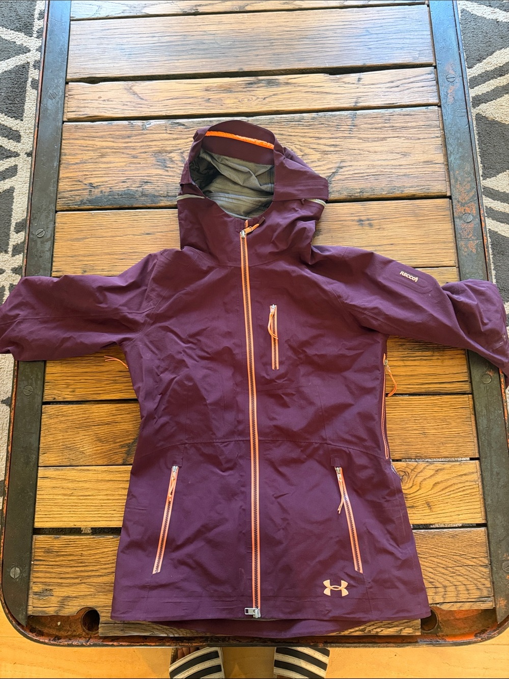 Under Armour Women's Plum Ski Jacket with Orange Trim
